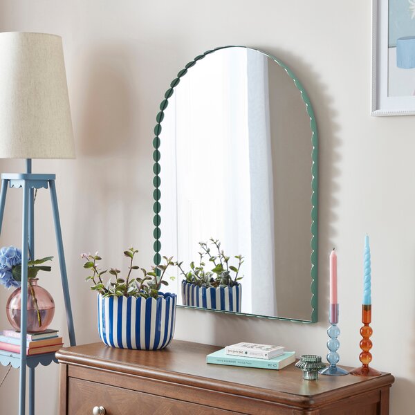 Scalloped Arched Wall Mirror