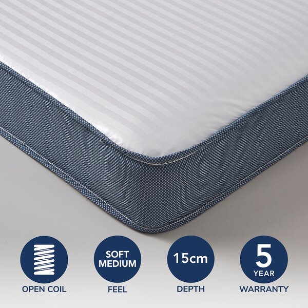 Commercial Collection Open Coil Waterproof Mattress White