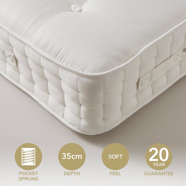 Dorma Cloud Twin Spring Pocket Soft Mattress White