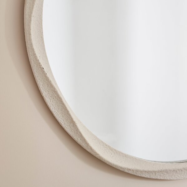 Round Pond Stone Effect Wall Mirror