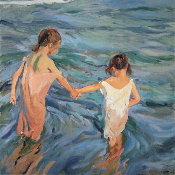 Fine Art Print Children in the Sea, 1909, Sorolla y Bastida, Joaquin