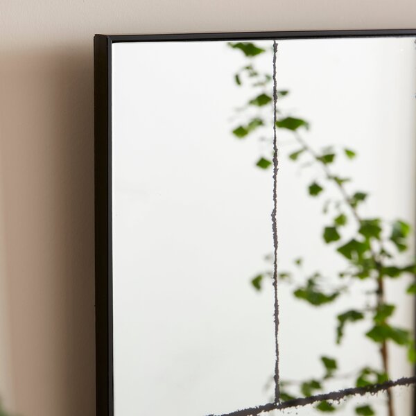 Distressed Window Rectangle Wall Mirror