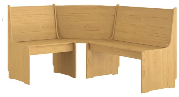 Corner Bench REINE 151 cm Honey Brown Solid Wood Pine