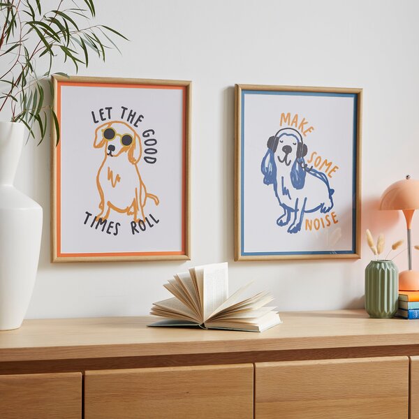 Set of 2 Elements Good Times Framed Prints MultiColoured