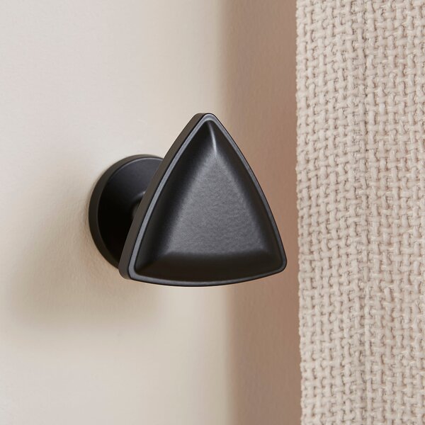 Set of 2 Triangle Curtain Hooks Black