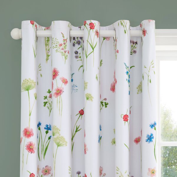 Moxley Meadows Red Blackout Eyelet Curtains Red