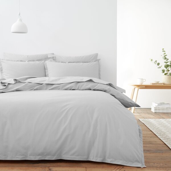 100% Organic Cotton Duvet Cover and Pillowcase Set Grey