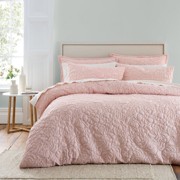 Ada Floral Blush Duvet Cover and Pillowcase Set Blush (Pink)