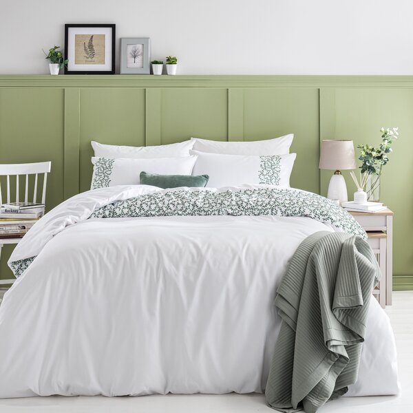 Kersey Embroidery Duvet Cover & Pillowcase Set Green