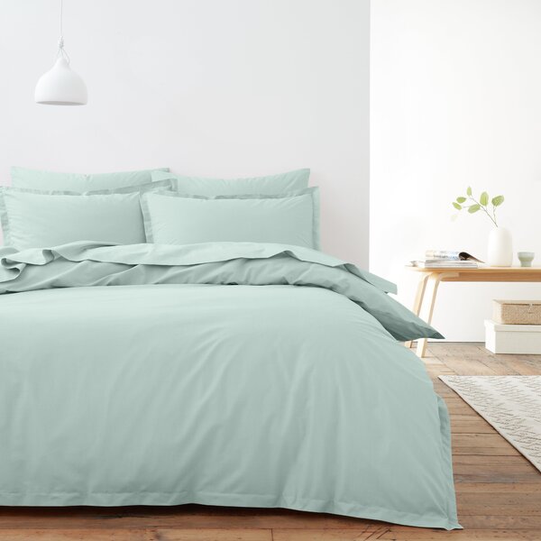 100% Organic Cotton Duvet Cover and Pillowcase Set Sage (Green)