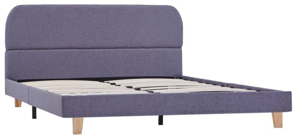 Bed Frame without Mattress Light Grey Fabric 135x190 cm Double