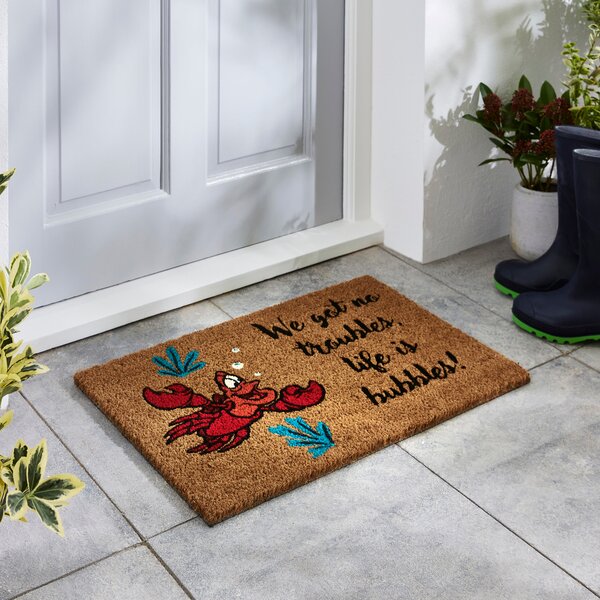 The Little Mermaid Sebastian Coir Doormat Multi Coloured