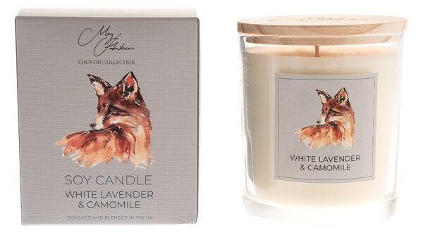 Meg Hawkins White Lavender & Camomile Fox Candle Natural