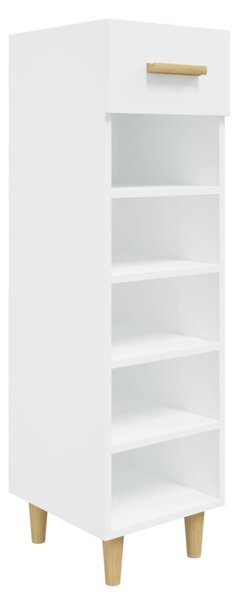 Shoe Cabinet White 30x35x105 cm Engineered Wood