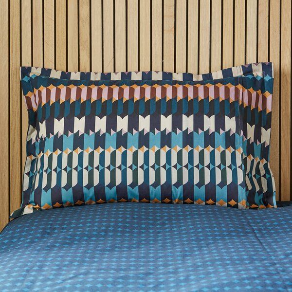 Oden Geometric Oxford Pillowcase MultiColoured