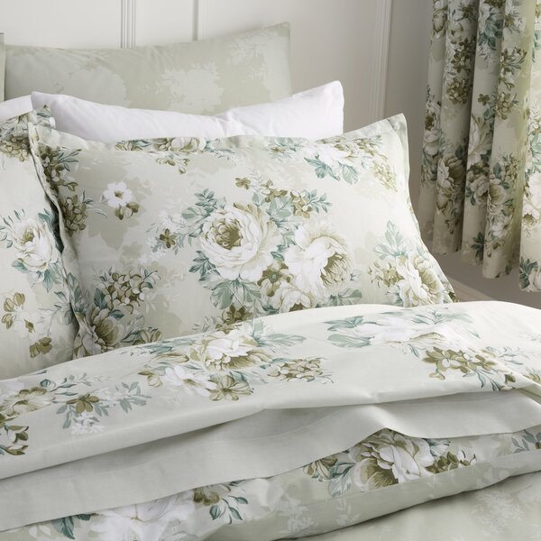 Darla Floral Sage Oxford Pillowcase Sage (Green)
