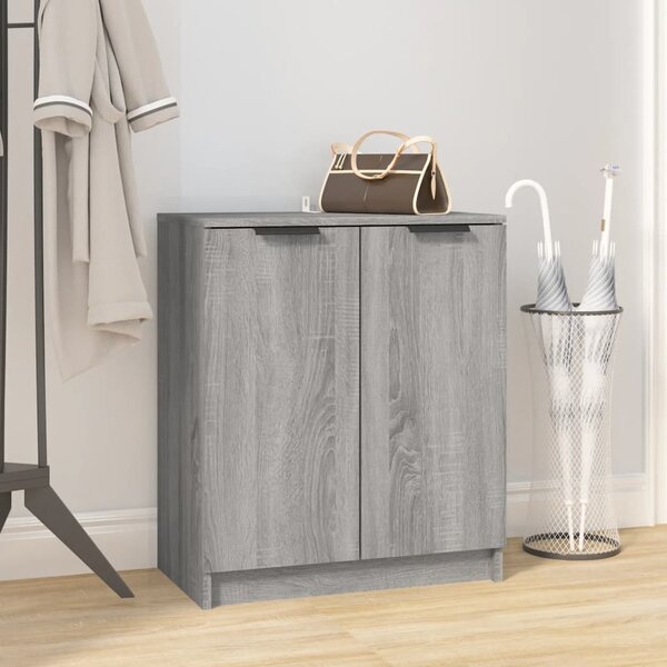 Shoe Cabinet Grey Sonoma 59x35x70 cm Engineered Wood