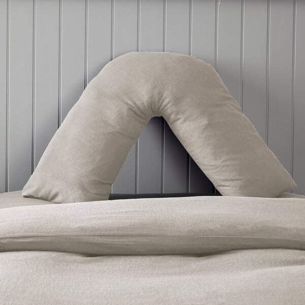 Soft & Cosy Luxury Brushed Cotton V-Shape Pillowcase Light Brown
