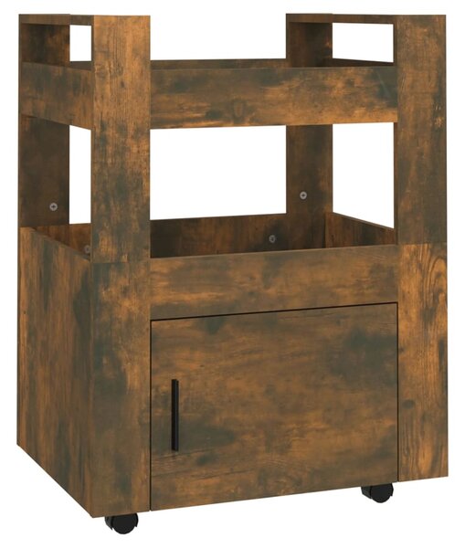 Kitchen Trolley Smoked Oak 60x45x80 cm Engineered Wood