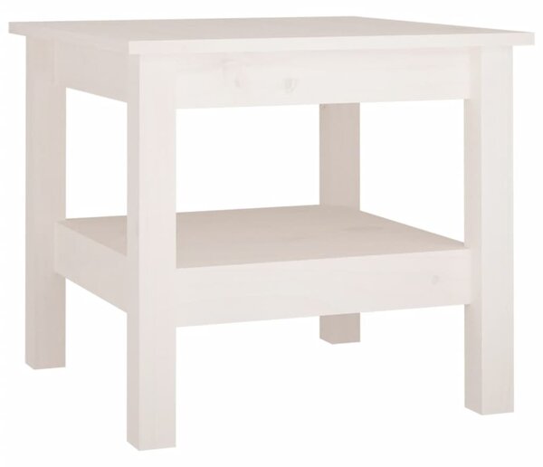 Coffee Table White 45x45x40 cm Solid Wood Pine