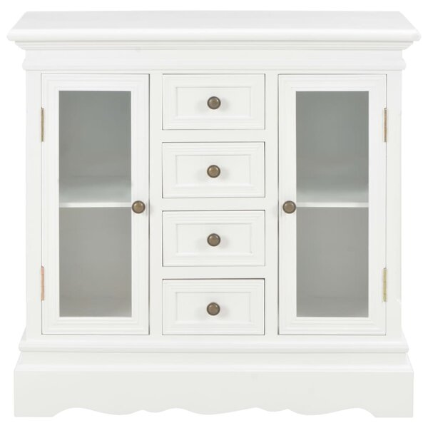 Sideboard White 70x28x70 cm Solid Pine Wood