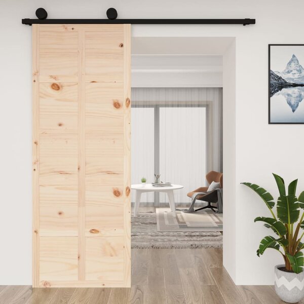 Barn Door 80x1.8x214 cm Solid Wood Pine