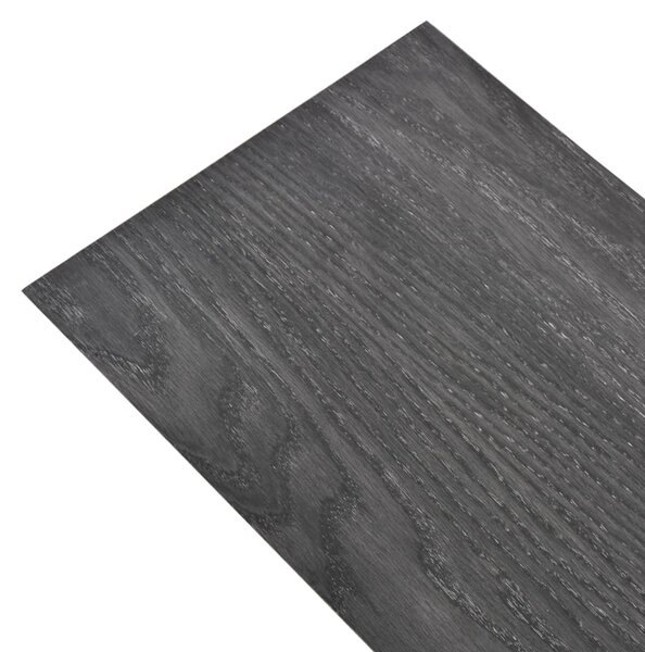 Non Self-adhesive PVC Flooring Planks 5.26 m² 2 mm Black and White