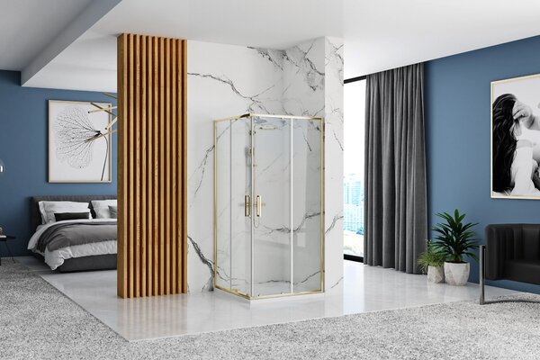 Shower enclosure Rea Punto 90x90 Gold