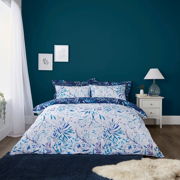 Winter Eucalyptus Duvet Cover and Pillowcase Set Blue