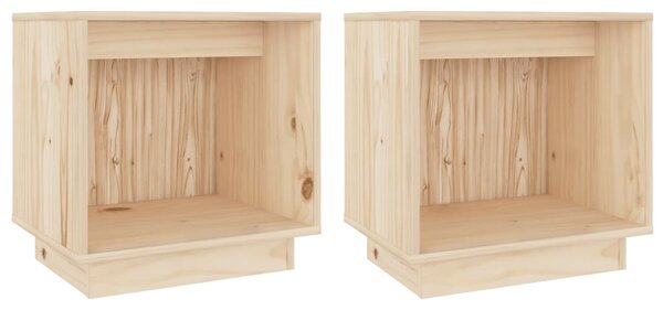 Bedside Cabinets 2 pcs 40x30x40 cm Solid Wood Pine