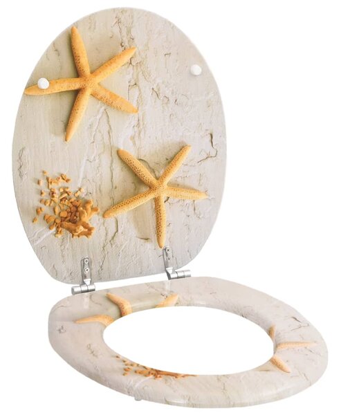 WC Toilet Seat MDF Lid Starfish