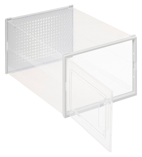 Set of 2 Stackable Clear Shoe Boxes