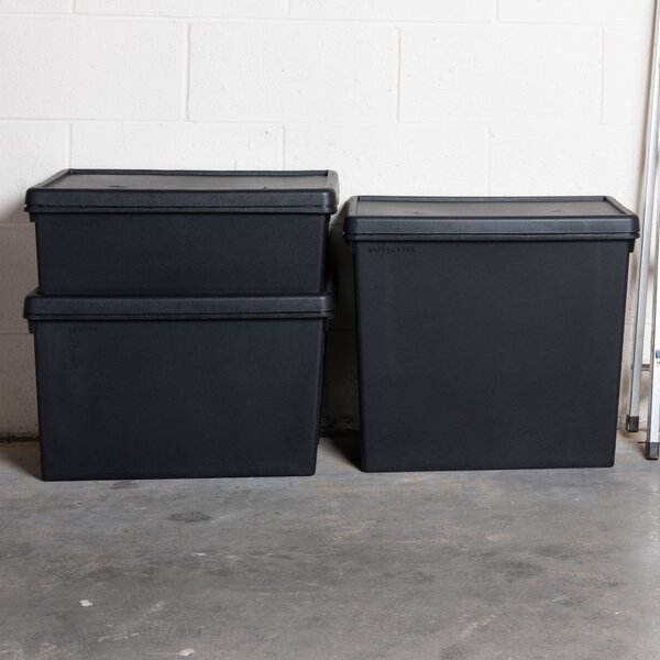 Wham Bam 3 Piece Black Multisize Heavy Duty Box & Lid