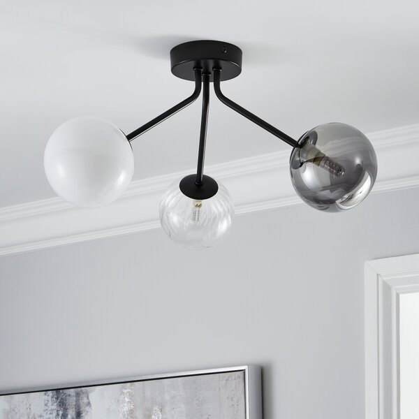 Nila 3 Light Semi Flush Ceiling Light