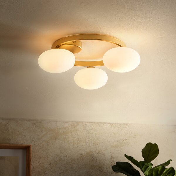 Yonah 3 Light Semi Flush Ceiling Light