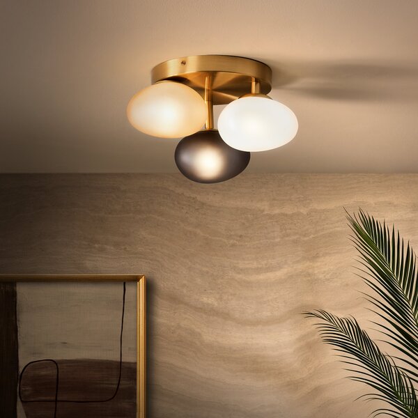 Pebble 3 Light Flush Ceiling Light