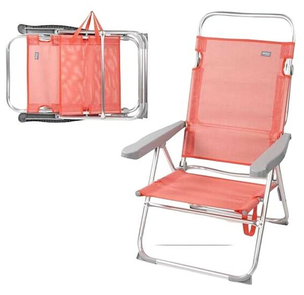 Beach Chair Colorbaby Pink 48 x 57 x 99 cm Multi-position