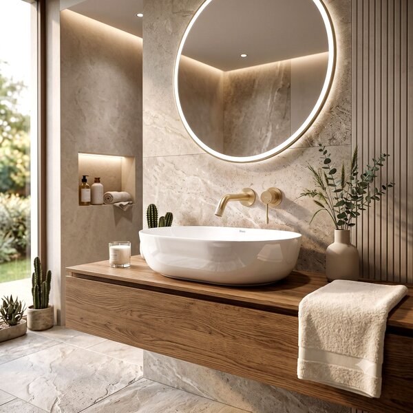 Ceramic Countertop Basin CLEO 50 White - REA