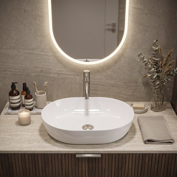 Ceramic Countertop Basin CLEO 50 White - REA