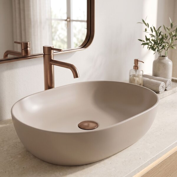 Countertop Washbasin Rea Lisa Mocca Matt