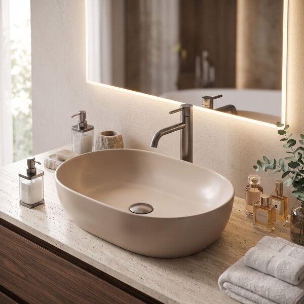 Countertop Washbasin Rea Lisa Mocca Matt