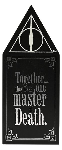 Harry Potter Dark Arts Glow In The Dark Deathly Hallows Wooden Plaque