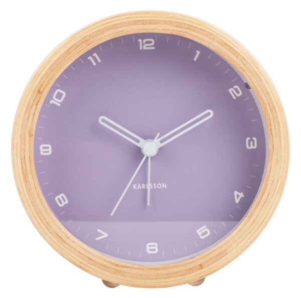 Karlsson Gentle Round Wooden Alarm Clock