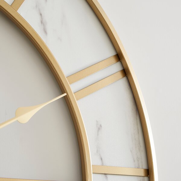 Marble Skeleton Wall Clock