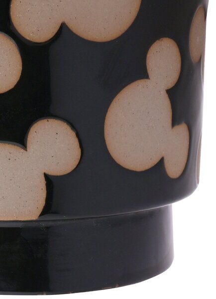 Artificial Plant in Disney Mickey Mouse Black Ceramic Plant Pot