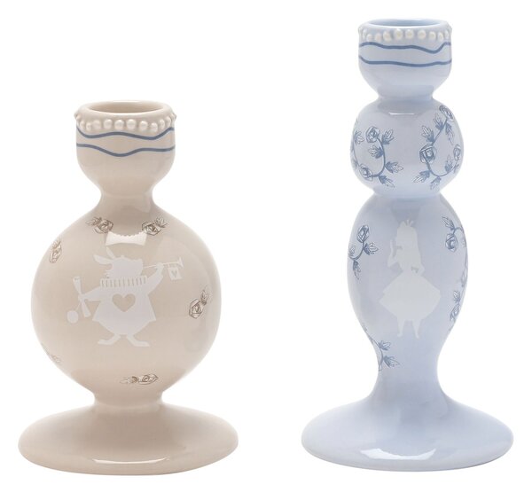 Set of 2 Alice in Wonderland Candlestick Holders