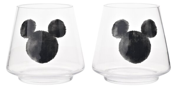 Set of 2 Disney Mickey Mouse Glass Candle Holders