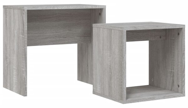 Nesting Coffee Tables 2 pcs Grey Sonoma Engineered Wood