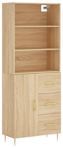 Highboard Sonoma Oak 69.5x34x180 cm Engineered Wood