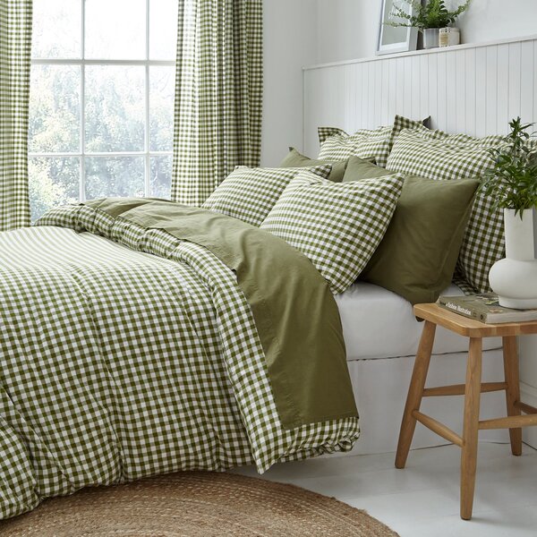 Portloe Gingham Woven Cotton Continental Pillowcase